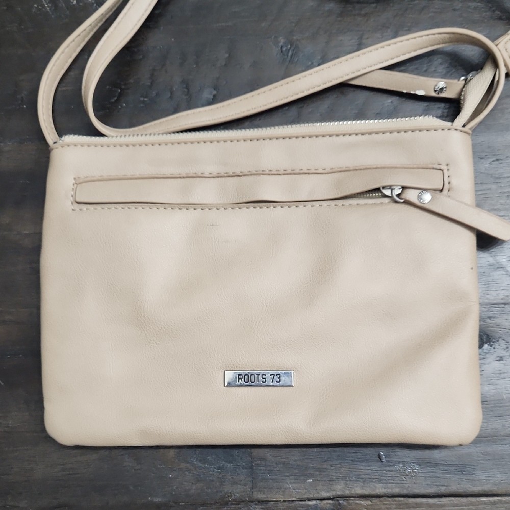 Roots Beige Crossbody Bag